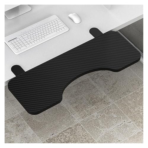 CSYQPDMBDL Tastaturablage, Tastaturschublade, Arc Desktop Extender Tray Computer Armlehne Regal Home/Office Tastatur Plattform Mit C Klemme(Black,75x24cm/29.5x9.5in) von CSYQPDMBDL