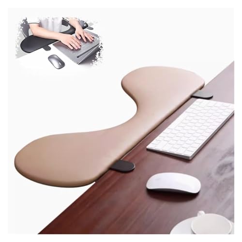 CSYQPDMBDL Tastaturablage, Tastaturschublade, Ergonomische Computer-Armlehne, Schreibtischverlängerung, Klemm-Ellenbogenstütze, Tastaturablage, Tischhalterung(Beige) von CSYQPDMBDL