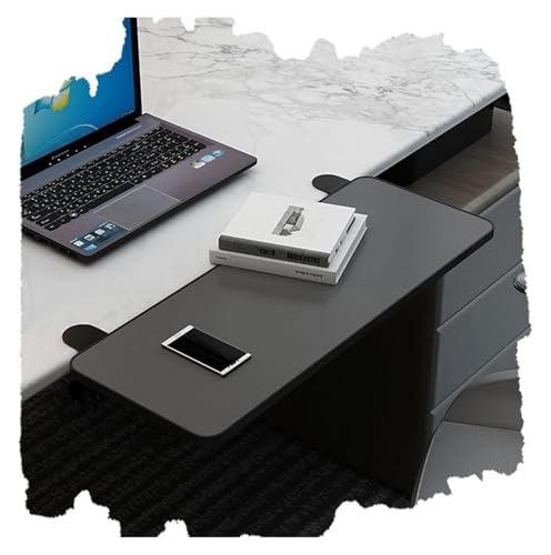 CSYQPDMBDL Tastaturablage, Tastaturschublade, Ergonomische Schreibtisch-Extender-Tablett-Klemme auf Tastatur-Plattform Ellenbogen-Arm-Unterstützung(Black,25"/65cm) von CSYQPDMBDL