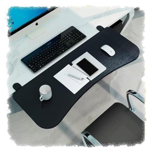 CSYQPDMBDL Tastaturablage, Tastaturschublade, Klemmbare Schreibtischverlängerung, Tischmontierte Computertastatur-Armlehne, for Stehpulte(Black,22"(55cm)) von CSYQPDMBDL