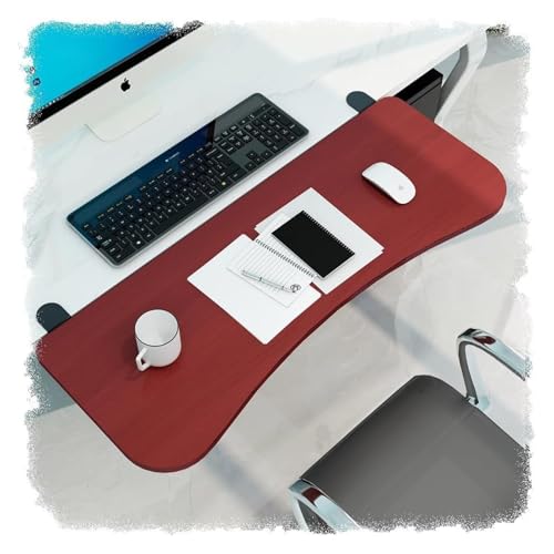 CSYQPDMBDL Tastaturablage, Tastaturschublade, Klemmbare Schreibtischverlängerung, Tischmontierte Computertastatur-Armlehne, for Stehpulte(Teak,22"(55cm)) von CSYQPDMBDL