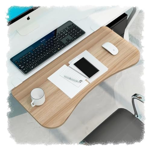 CSYQPDMBDL Tastaturablage, Tastaturschublade, Klemmbare Schreibtischverlängerung, Tischmontierte Computertastatur-Armlehne, for Stehpulte(Walnut,25"(65cm)) von CSYQPDMBDL