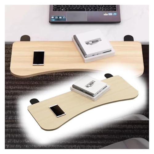 CSYQPDMBDL Tastaturablage, Tastaturschublade, Schreibtisch-Verlängerungstablett, Computer-Armlehnenablage, Ellenbogenstütze mit C-Klemme(Maple,20x10in(52x25cm)) von CSYQPDMBDL