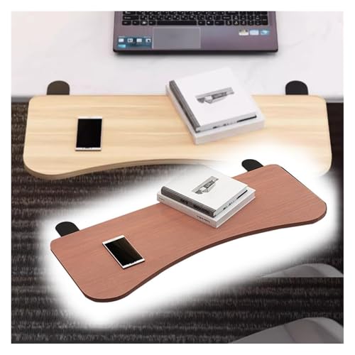 CSYQPDMBDL Tastaturablage, Tastaturschublade, Schreibtisch-Verlängerungstablett, Computer-Armlehnenablage, Ellenbogenstütze mit C-Klemme(Teak,20x10in(52x25cm)) von CSYQPDMBDL