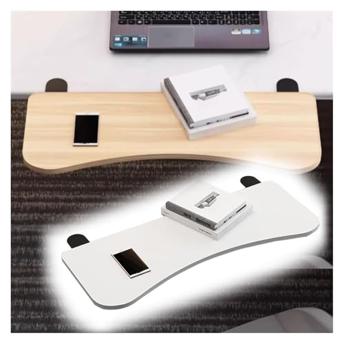 CSYQPDMBDL Tastaturablage, Tastaturschublade, Schreibtisch-Verlängerungstablett, Computer-Armlehnenablage, Ellenbogenstütze mit C-Klemme(White,20x10in(52x25cm)) von CSYQPDMBDL