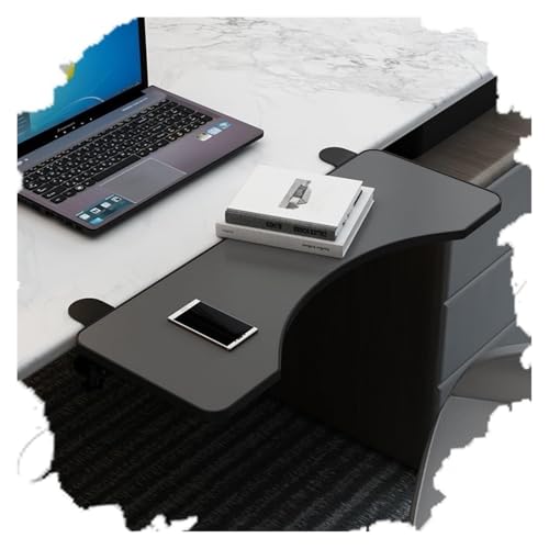 CSYQPDMBDL Tastaturablage, Tastaturschublade, Schreibtisch-Verlängerungstablett, klappbare Computertastatur-Armlehne, ergonomische Ellenbogenstütze(Black,25"/65cm) von CSYQPDMBDL