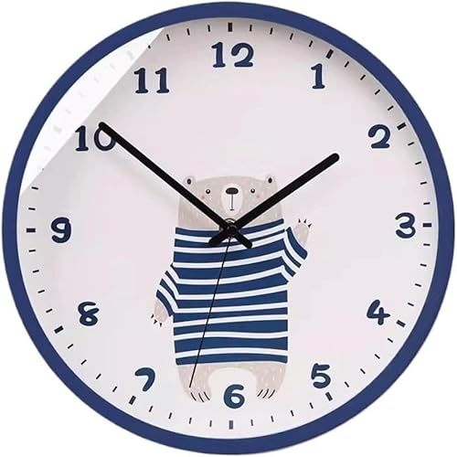 CSYQPDMBDL Vintage Wanduhr, küchenuhr, Wanduhr for Wohnzimmer, Uhr for Zuhause im Schlafzimmer, geeignet for Wohnzimmer, Arbeitszimmer, Schlafzimmer(Blue,12 inches) von CSYQPDMBDL