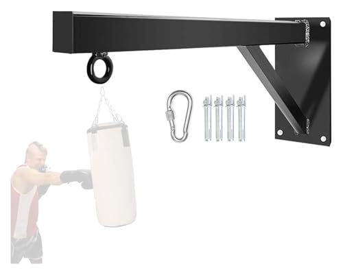CSYQPDMBDL Wandgarderobe, Garderobenhaken, Kleiderhaken wand, Robuste Wandhalterungen for Boxsäcke, inkl. Karabiner mit Schloss, Befestigungsschrauben und belastbarem Boxsackhaken(A) von CSYQPDMBDL