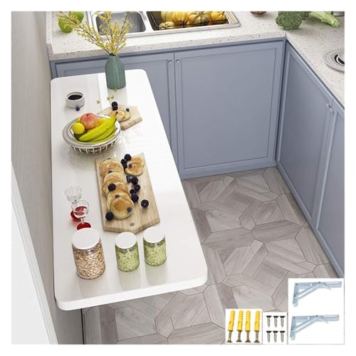 CSYQPDMBDL Wandklapptisch, Klapptisch, Wandtisch, Küchentisch, klappbar, Computertisch, Schreibtisch, 90 x 50 cm, Weiß von CSYQPDMBDL