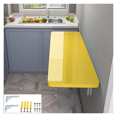 CSYQPDMBDL Wandklapptisch, Klapptisch, Wandtisch, Küchentisch, zusammenklappbar, Schreibtisch für Computer, Schreibtisch, 70 x 30 cm, Gelb CSYQPDMBDL Wandklapptisch, Klapptisch, Wandtisch, Küchentisch, zusammenklappbar, Schreibtisch für Computer, Schreibtisch, 70 x 30 cm, Gelb von CSYQPDMBDL