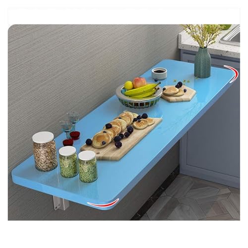 CSYQPDMBDL Wandklapptisch, Klapptisch, Wandtisch, Küchentisch, zusammenklappbar, Schreibtisch für Computer, Schreibtisch (blau, 110 x 40 cm) von CSYQPDMBDL