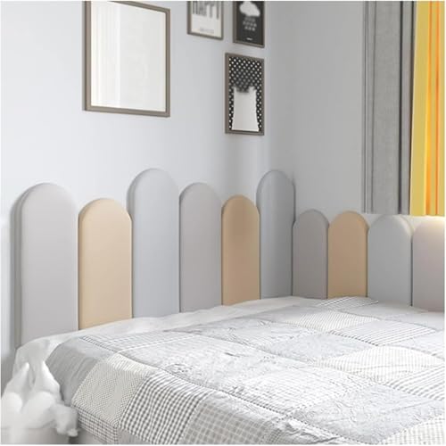 CSYQPDMBDL Wandpaneele Gepolstert, 3D-Antikollisions-Wandpolster, weiche Wandaufkleber, gepolsterte Schallschutzplatte for die Wanddekoration(B,120x50cm) von CSYQPDMBDL