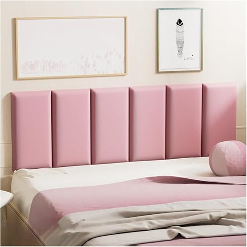 CSYQPDMBDL Wandpaneele Gepolstert, Abziehen und Aufkleben von Kopfteil-Polsterwandpaneelen, Wandaufkleber for Schlafzimmer(Light red,160x50cm) von CSYQPDMBDL