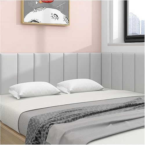 CSYQPDMBDL Wandpaneele Gepolstert, Gepolsterte Wandpaneele, Selbstklebender Wandaufkleber aus Schwamm, 3D-Antikollisions-Wandpolster(Grey,30X60CM-10PCS) von CSYQPDMBDL