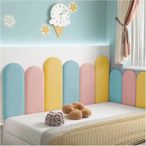 CSYQPDMBDL Wandpaneele Gepolstert, Gepolstertes Kopfteil for Abziehen und Aufkleben, selbstklebendes Wandkissen, Wanddekoration, 3D-Wandaufkleber for Schlafzimmer(C,200x50cm) von CSYQPDMBDL