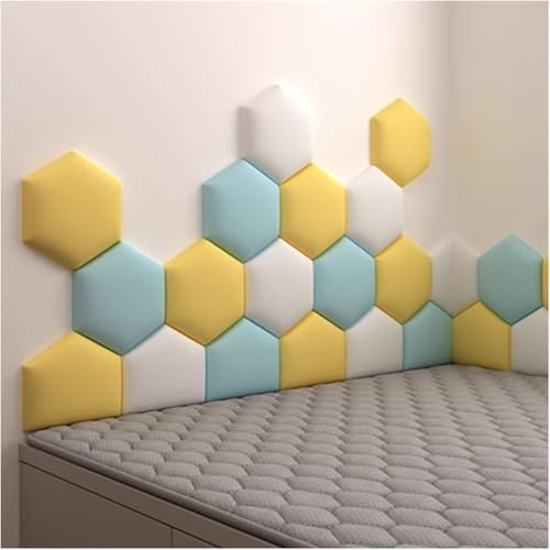CSYQPDMBDL Wandpaneele Gepolstert, Wandaufkleber zur Kopfteildekoration, kollisionssichere 3D-Wandpolsterung, gepolstertes Kopfteil-Wandpaneel(A,L-150cm) von CSYQPDMBDL