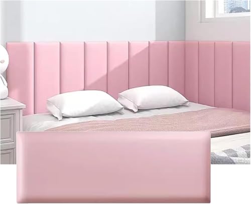 CSYQPDMBDL Wandpaneele Gepolstert, Wandpaneele for Abziehen und Aufkleben, Dekorschutz, Bettkopfteil, schalldichtes, weiches Kissen(Light red,120x50cm) von CSYQPDMBDL