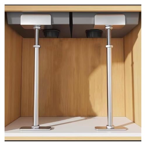 Unterbau-Spülbeckenhalterungen, 2 Stück Küchenspüle Stützbeine, Unterbaubecken Teleskophalterung for Badezimmer(Height 33-48cm) von CSYQPDMBDL