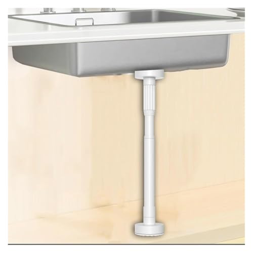 Unterbau-Waschbeckenhalterungen, Edelstahl Teleskop Waschbecken Beine Unterstützung Pole for Badezimmer Schrank Küche(White,Height 70-120cm (28"-47") von CSYQPDMBDL