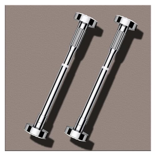 Unterbau-Waschbeckenhalterungen, Einstellbare Waschbecken Unterstützung Poles for Schrank Möbel Bein Vorhang Stange(Silver,2*H 35-50cm/14"-20") von CSYQPDMBDL