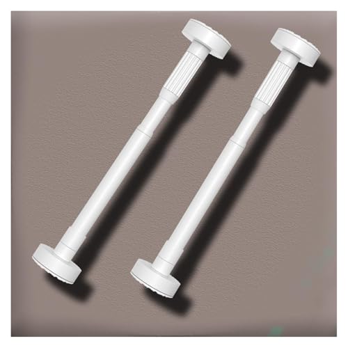 Unterbau-Waschbeckenhalterungen, Einstellbare Waschbecken Unterstützung Poles for Schrank Möbel Bein Vorhang Stange(White,2*H 35-50cm/14"-20") von CSYQPDMBDL