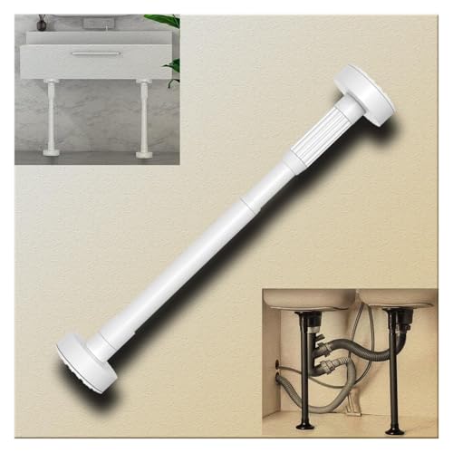 Unterbau-Waschbeckenhalterungen, Unterbau-Waschbeckenhalterungen, verstellbar, Stützbeine aus Edelstahl for Badezimmerschränke(White,H 50-80cm (19.7"-31.5")) von CSYQPDMBDL