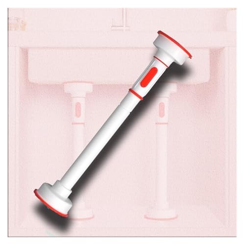 Unterbau-Waschbeckenhalterungen, Verstellbare Stützstangen for Unterbau-Spülbeckenhalterungen, Gardinenstangen, Möbelbeine(White,H 58-80cm(22.8-31.5")) von CSYQPDMBDL
