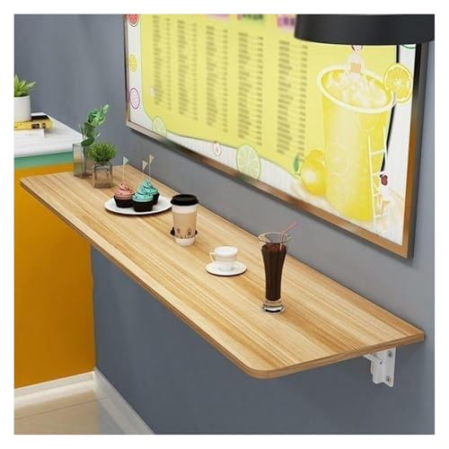Wandklapptisch, klappbarer Wandtisch, Klapptisch, Wand-Schreibtisch, klappbar, aus Massivholz mit klappbaren Blättern, platzsparender zusammenklappbarer Computertisch (Y Wandklapptisch, klappbarer Wandtisch, Klapptisch, Wand-Schreibtisch, klappbar, aus Massivholz mit klappbaren Blättern, platzsparender zusammenklappbarer Computertisch (Y von CSYQPDMBDL