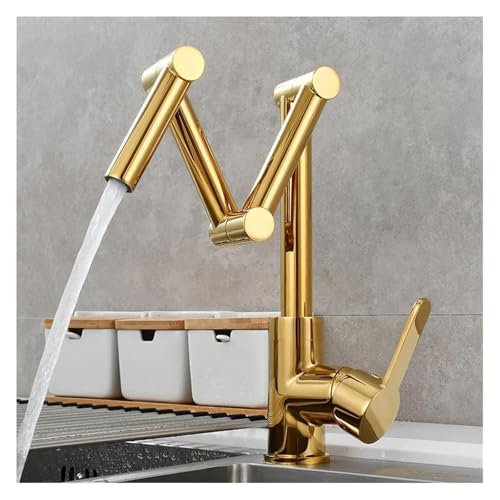 Wasserhahn Wandmontage, Topffüller-Wasserhahn, Klappbarer modischer Küchenhahn, Drehhahn for Küchenherd, Kaffeestation(1 Function Titanium) von CSYQPDMBDL