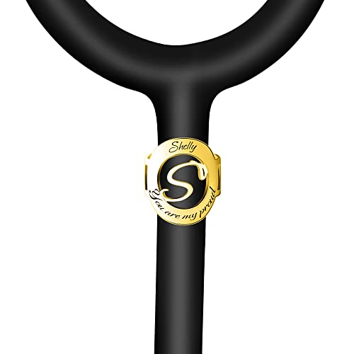 Stethoskop Name Tag Personalisierte Stethoskop Zubehör Charms Stethoskop ID Tag Benutzerdefinierte Logo Geschenk für Krankenschwester/Arzt/Student/Lehrer/Assistent (D-gold) von CSstone