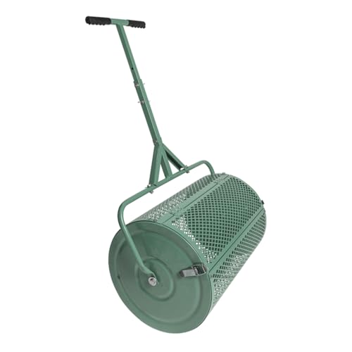 CStern 75L Kompoststreuer mit Griff Mehrzweck-Samenstreuer Metallnetz Düngerstreuer Roller Saatgutstreuer Gartenstreuer Rasen Streuer Torfmoosstreuer Handstreue Grün von CStern
