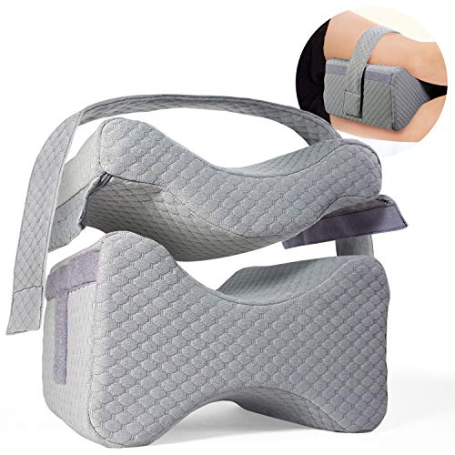 Kniekissen mit Gurt – 3-stufiger Kontur-Memory-Schaum-Beinspreizer & Seitenschläfer-Design, Nerven, Ischias & Schwangerschaftsschmerzen von CT Compact Technologies