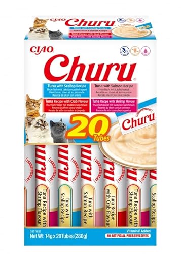Churu Katzenkiste, 24 x 14 g, Snack für Katzen (Vielzahl von Thunfisch und Meeresfrüchten) von CT-TRONICS