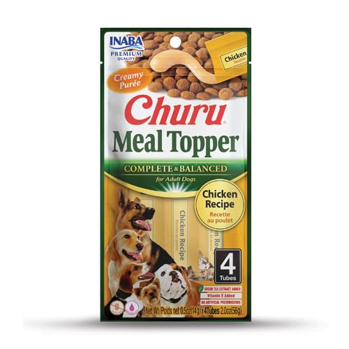 Churu Meal Topper für Hunde, Komplettnahrung für Hunde, gesunder Snack, 12 x 4 x 14 g (12 x 4 x 14 g, Huhn von CT-TRONICS