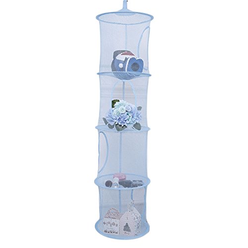 CT-Tribe Hängeorganizer, 4 Section Hängender Speicher Hängeaufbewahrung Hängender Organizer 30×30×110cm - Blau von CT-Tribe