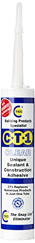 CT1 Clear TRIBRID Mehrzweck-Dichtstoff & Klebstoff – Badezimmer, Dusche & Fensterdichtung, geruchlos, schimmelresistent, flexibel, 290 ml von CT