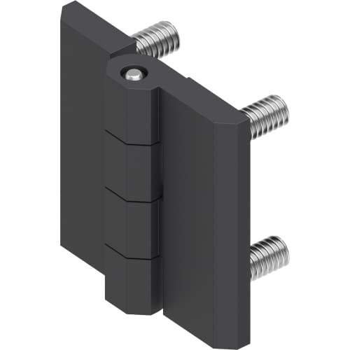 1x Anschraubscharnier 180° mit Gewindestift M5 Scharnier Bänder Gd-Zn schwarz 40x40 1C56-U04 von CTA Dichtungen