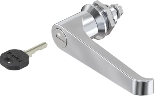 1x Klinkengriff L-handle Griff Schloss Drehriegel Gaskasten Verchromt Serviceklappe Wohnwagen 1000-U15 von CTA Dichtungen
