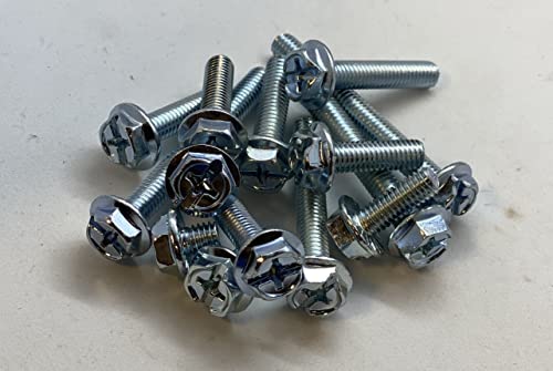 25x Stück Sperrzahn-Schraube 8,8 verzinkt M6x8 Sechskantschraube Kreutz-Schlitz mit Flansch 277-03 von CTA Dichtungen
