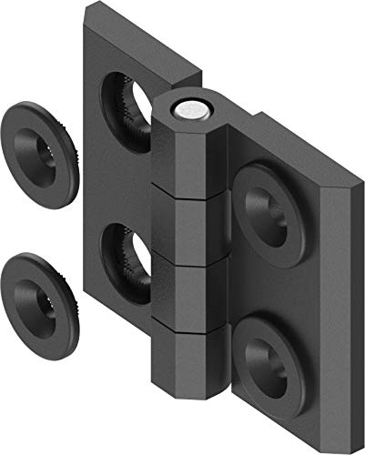 CTA-Dichtungen 180Degree Anschraubscharnier Gd-Zn schwarz 60x76 für M6 Senkschraube 1C56-U27 von CTA Dichtungen