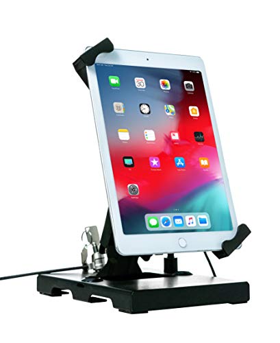 CTA Digital: Flachklappbarer Tisch-Sicherheitsständer für Tablets von 7 - 14 Zoll, passend für iPad 10,2 Zoll (7. & 8. Generation), iPad Air 3, iPad Mini 5, 32,9 cm (12,9 Zoll) iPad Pro, iPad Gen 6 und mehr von CTA Digital