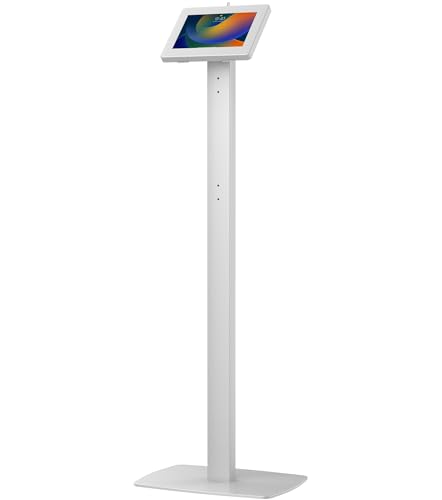 CTA Digital: Premium Bodenständer mit VESA-Platte und Sockel für 25,9 cm (10,2 Zoll) iPad Pro, iPad Air, iPad Gen. 5/6, iPad Pro 10,5, Galaxy Tab A 9,7 Zoll, Galaxy Tab 3 und mehr, Weiß von CTA Digital