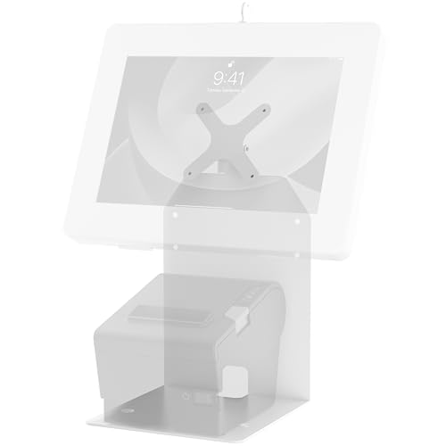 CTA Digital: VESA-kompatible POS-Station mit Druckerständer, Magnet-Scanner und Kartenleser-Halter, Weiß von CTA Digital