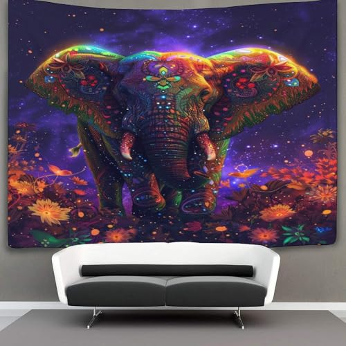 CTAMM Tier Tapisserie Elefant Wandteppich Wandbehang Für Schlafzimmer Wohnzimmer Schlafsaal 130cmx150cm CTAMM Tier Tapisserie Elefant Wandteppich Wandbehang Für Schlafzimmer Wohnzimmer Schlafsaal 130cmx150cm von CTAMM