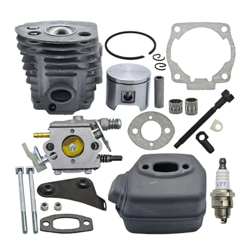 46mm Zylinder Kolben Vergaser Kit Fit for 55 51 Halterung Dichtung Bolzen Nadel Lager Kettensäge Ersetzen Teil von CTASRIM