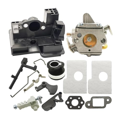 Vergaser-Luftfilter-Kit passend for MS170 MS180 017 018 Kettensäge, Dichtung, Luftfilterhalterung, Verteiler, Gashebel Vergaser-Luftfilter-Kit passend for MS170 MS180 017 018 Kettensäge, Dichtung, Luftfilterhalterung, Verteiler, Gashebel von CTASRIM