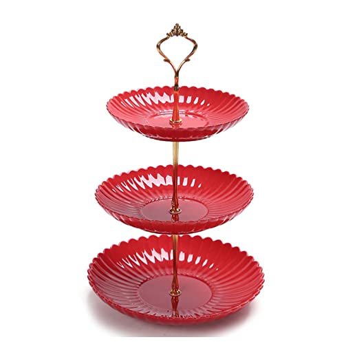 CTCOIJRN Cupcake-Ständer mit Mehreren Ebenen, Serviertablett for Hochzeiten, Keramik-Dessertteller, Servierplatte, roter Obst-/Süßigkeiten-Präsentationsturm for Geburtstags-Teepartys CTCOIJRN Cupcake-Ständer mit Mehreren Ebenen, Serviertablett for Hochzeiten, Keramik-Dessertteller, Servierplatte, roter Obst-/Süßigkeiten-Präsentationsturm for Geburtstags-Teepartys von CTCOIJRN
