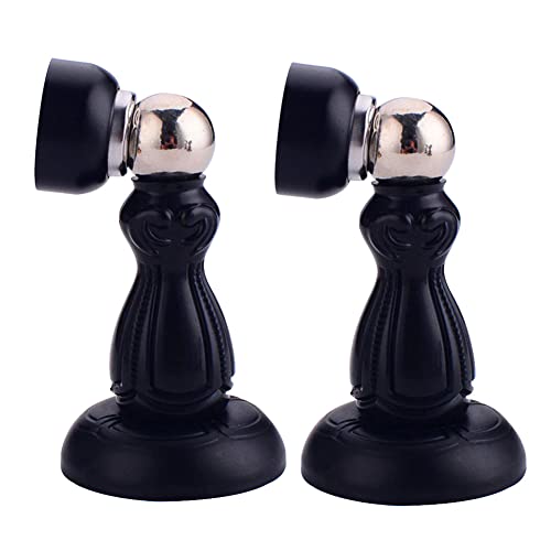 CTCOIJRN Magnetischer Türstopper aus Metall, Retro-Türstopper, Mehrzweck-Türstopper for Boden und Wand-Schwarz||2 STÜCKE(Black) von CTCOIJRN