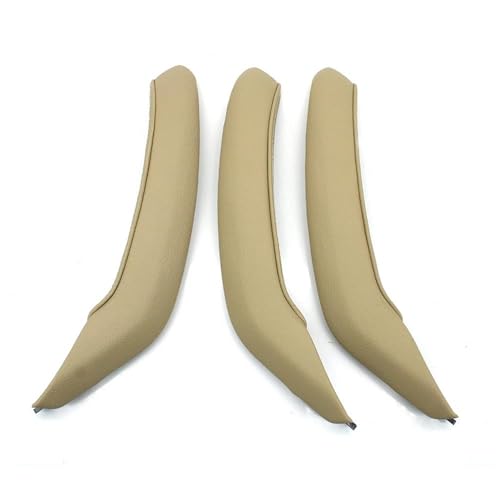 CTCYWLWAYZ Türinnengriffe Auto Innenraum Links Rechts Beifahrertür Zuggriff Leder Außenabdeckung Trim Für X3 X4 F25 F26 2010-2016(LHD Set Beige) von CTCYWLWAYZ