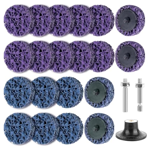 20 Stück 2 Zoll CSD Scheibe Schleifscheibe ‎Grobreinigungsscheibe Reinigungsscheibe Set Csd Sscheibe Bohrmaschine für OberfläcHenbearbeitung Polieren Rostentfernung Schweißnähte Ntfernen (50mm) von CTDMJ